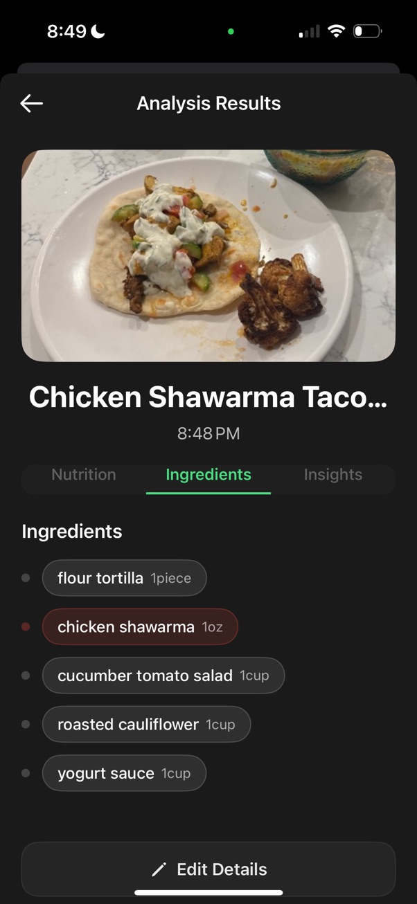 NutriSync Food Analysis